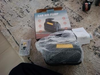 Product Review of Pompa Angin Ban Mobil Portable Inflator Tire Pump 150 PSI LCD LED from Tokopedia customer review 0