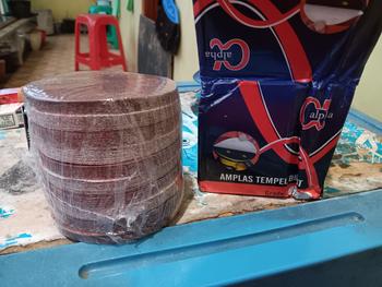 Product Review of Amplas bulat harga 1box isi 100pcs amplas tempel amplas kayu 1pack isi 100 from Tokopedia customer review 0