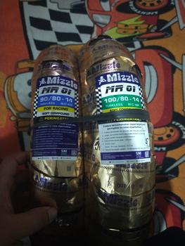 Product Review of PAKET SEPASANG BAN MIZZLE MR01 (RACE COMPOUND) RING 14 90/80-14 & 100/80-14 TUBELES BAN MOTOR MIO,BEAT,VARIO,SCOOPY Motorcycle from Tokopedia customer review 0