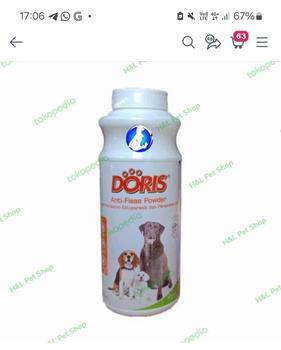 Product Review of DORIS Bedak Basmi Kutu dan Perawatan Kulit Anjing Dog Flea and Tick from Tokopedia customer review 0