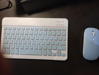 Product Review of Keyboard Mouse Set Bluetooth Wireless Silent Click Android Windows IOS Ipad Computer from Tokopedia customer review 0
