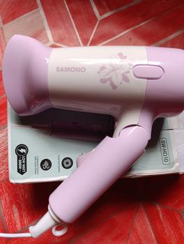 Product Review of Samono Hair Dryer Pengering Rambut Low Watt 300 Watt 2 Kecepatan Angin Bisa Dilipat SW-HD10 from Tokopedia customer review 3