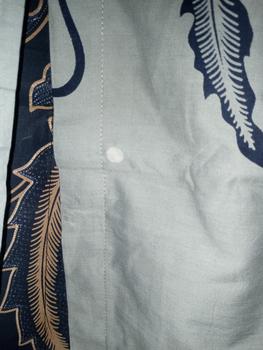 Product Review of Kemeja batik SLIMFIT pria warna BIRU NAVY lengan pendek bahan katun lapis furing premium motif JACOB from Tokopedia customer review 3