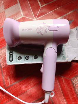 Product Review of Samono Hair Dryer Pengering Rambut Low Watt 300 Watt 2 Kecepatan Angin Bisa Dilipat SW-HD10 from Tokopedia customer review 1