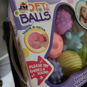 Mainan Bola Sensorik Anak Bayi Bola Edukasi Soft Sensory Balls 6 Pcs