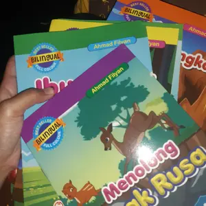 Paket hemat isi 7 Buku Anak Dongeng Fabel Billingual Cerita Hewan Serba Jaya Surabaya Books
