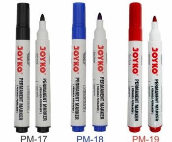 Product Review of JOYKO PERMANENT MARKER ROUND TIP BLACK BLUE RED / SPIDOL PERMANEN JOYKO PENANDA HITAM BIRU MERAH PM-17 PM-18 PM-19 [12PCS] Stationery from Tokopedia customer review 0