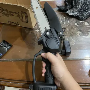 HangYan gergaji listrik mini gergaji listrik tanpa kabel gergaji listrik genggam mini portabel Gergaji Listrik Tanpa Kabel dengan Baterai Gergaji Listrik Portabel untuk Memotong Kayu 6 inc