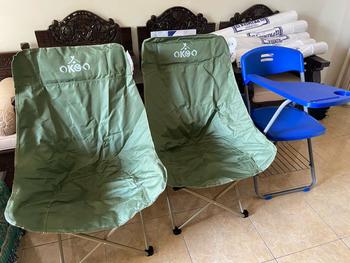 Product Review of OKGO Kursi Lipat Camping Kursi Malas Camping Kursi Lipat Pancing Camping Fishing Chair High Back Folding Chair Outdoor Outdoor bahan oxford  furnitur berkemah metal garansi produsen  warna polos beige baja karbon tinggi from Tokopedia customer review 0