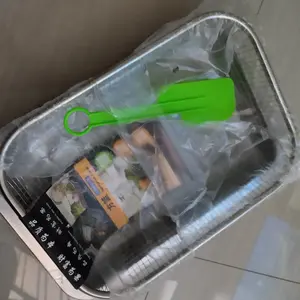 tirisan gorengan wadah peniris makanan nampan stainless set Kitchenware ukuran 32x22 cm