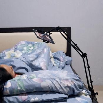 Product Review of Lazypod Holder Tablet hp Stand jepit meja / dipan kasur 360 - MM4 from Tokopedia customer review 1