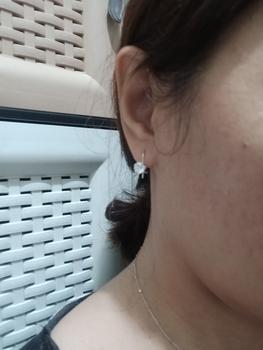 Product Review of ANTING DESY TITANIUM SILVER MOTIF PERMATA ANTI LUNTUR ANTI KARAT Earrings from Tokopedia customer review 1