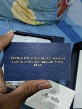 Product Review of Sarung Tenun Al-Wafiq Bahan Katun Motif Batik Songket Pria Dewasa Santri Muslim Kain Hitam from Tokopedia customer review 0