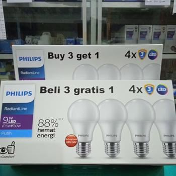 Product Review of Lampu Philips RadiantLine Multipack Bohlam LED 9W 6500K Putih from Tokopedia customer review 3