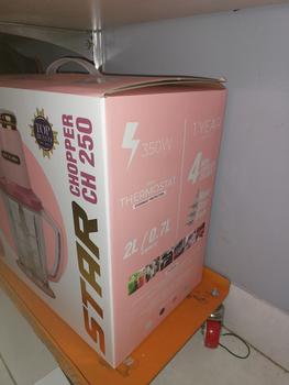Product Review of Mitochiba Chopper CH-250 / CH250 New Star Blade 2L - 9 Mata Pisau Penggiling Daging Buah dan Sayur Black Pink from Tokopedia customer review 2