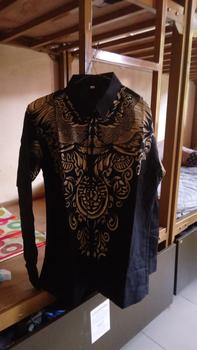 Product Review of GUNADAKSA HITAM Kemeja batik pria lengan panjang Furing Full katun Slimfit Hitam halus from Tokopedia customer review 0