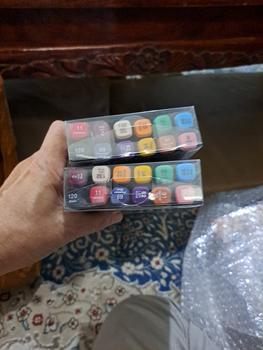Product Review of Spidol Warna Warni 1 Set Dual Side Fine Art Brush Pen Art Sketch Marker isi 80/60/48/30/24/12 Color from Tokopedia customer review 1