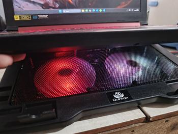 Product Review of kipas laptop cooling pad quinton 2 fan 12cm 15,6inch hitam jaring Computer Cooler pad gaming from Tokopedia customer review 0
