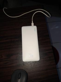 Product Review of Baseus Airpow Fast Charge Powerbank 10000mAh 20W - White/Black from Tokopedia customer review 0