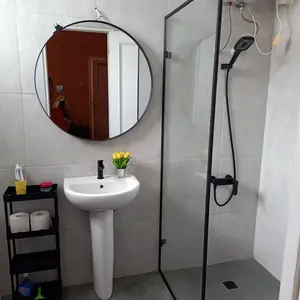 kaca shower kamar mandi, Partisi Kaca Shower, Kaca Mati Shower