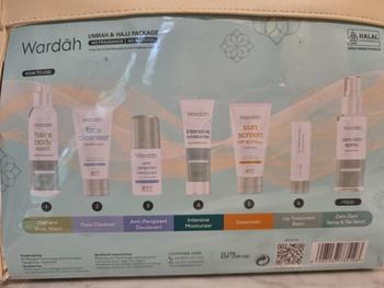 Product Review of Wardah Umrah & Hajj Package - Paket Haji dan Umroh - Hair and Body Wash, Face Cleanser, Sunscreen SPF 50 PA+++ , Anti Perspirant Deodorant, Moisturizer, Lip Treatment Balm, ZamZam Water Spray from Tokopedia customer review 2