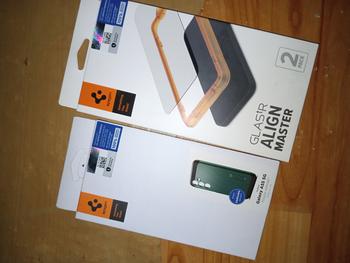 Product Review of Tempered Glass for Samsung Galaxy A55 Spigen GlastR Alignmaster Clear Tray from Tokopedia customer review 0