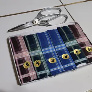 6 PCS SAPU TANGAN PRIA KATUN ELEPHANT 40x40 GELAP DAN TERANG