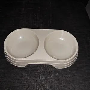 BISA COD 5522 Mangkuk Makanan Hewan / Mangkuk Double Hewan Peliharaan Anti Licin / Tempat Makan Minum Anjing Kucing