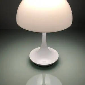 HUIAN Lampu Meja Hias LED Nordic Jamur 3-in-1 3000-7000K, Baterai 1200mAh, USB Type C – HA-226 (Putih)