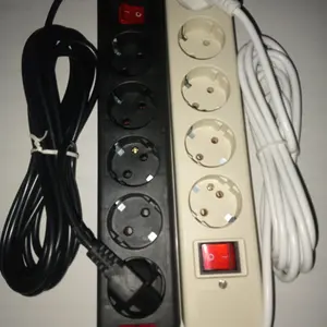 Stop Kontak  2/3/4/5 Lubang + Switch Kabel 1.5/3/5 Meter Series Hitam