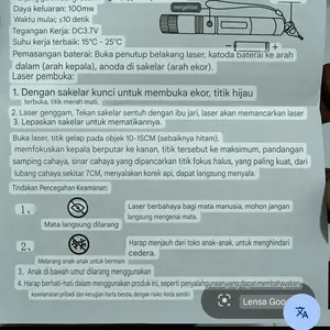 Suksestech Laser Senter Pointer Hijau Re Dengan Batre Dan Tempat Cas Batrai Berbahan Aluminium- SenterLaser-303 baterai