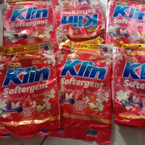 (PAKET 6 Dan 8 PCS) Soklin softergent 5000 kemasan 215 gr detergen Bubuk+pewangi sabun cuci pakaian bubuk pencuci baju laundry