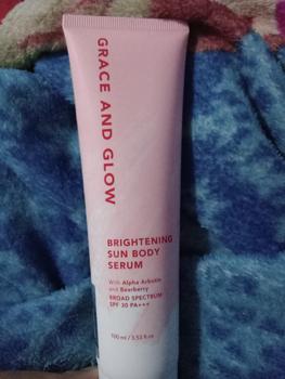 Product Review of (Ready) Grace and Glow Sun Lotion Body Serum Spf 30pa+++ | Sunscreen Sunblock Badan from Tokopedia customer review 0