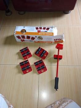 Product Review of [ DONGKRAK AJAIB ] Troli Roda Alat Bantu Pindah Barang Furniture Sofa Mesin Cuci Kulkas Moving Roller Tool Perabotan Mebel Lemari Forklift Angkat Berat Furniture Rumah from Tokopedia customer review 1