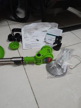 Product Review of Mesin Potong Rumput Baterai Cordless Mailtank SH226A 12volt Gress Trimmer Berkualitas dengan 2 Baterai from Tokopedia customer review 0