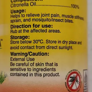Cap Lang Sitronela 60ml - Mencegah gigitan serangga dan Pereda nyeri sendi & keseleo
