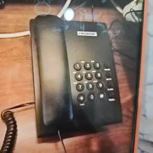 AZKO Krisbow Telepon Basic Telephone Cable Phone Kabel Telepon Rumah Dan Kantor