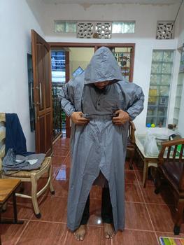 Product Review of Jas Hujan Setelan Ponco Lengan Celana JUMBO BESAR Murah Elmondo Classic 718 Mirip Prima Optimus Modern 716 Waterproof from Tokopedia customer review 0
