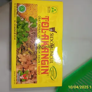 TOLAK ANGIN CAIR SIDO MUNCUL 15 ML 1 BOX ISI 12 SACHET - OBAT HERBAL ALAMI UNTUK MASUK ANGIN & MERIANG