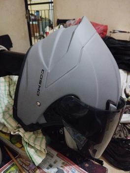 Product Review of HELM HALF FACE HKM COSMO TERBARU FREE SPOILER HELM DEWASA PRIA WANITA SNI KEKINIAN BISA COD MURAH from Tokopedia customer review 0
