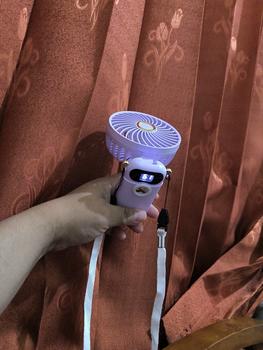 Product Review of GOOJODOQ Kipas Angin Mini 1200 mAh 5-Speed Wind Kipas Genggam Portabel Karakter LED Display Portable Handheld Fan Aromaterapi kipas mini Ponsel from Tokopedia customer review 3