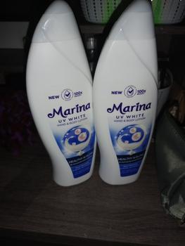Product Review of Marina Hand Body Lotion UV White - Healthy & Glow [460 ml / 2 pcs] Exp : 09.2027 - Mencerahkan Kulit from Tokopedia customer review 0
