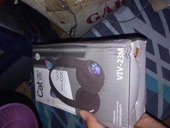 Product Review of Headphone Wireless Bluetooth Headset Cat Ear Telinga Kucing Gaming LED Stereo Bass Earphones from Tokopedia customer review 2