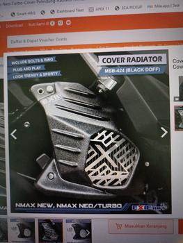Product Review of Cover Radiator Nmax Neo Turbo - Cover Pelindung Radiator Nmax New Exie Art from Tokopedia customer review 1