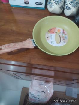 Product Review of [Exclusive Jordi Onsu] Pero Frypan 18cm Nonstick Granite Wooden Handle/ Wajan Tanpa Minyak from Tokopedia customer review 1