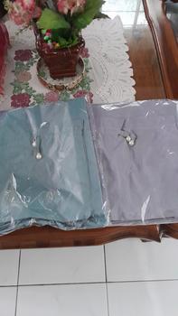 Product Review of Mukena Dewasa Traveling Mini Alwi Series Free Tas Pouch Serut Mutiara Atasan Bawahan Panjang Katun Lembut mukenah  Muslim resleting from Tokopedia customer review 0