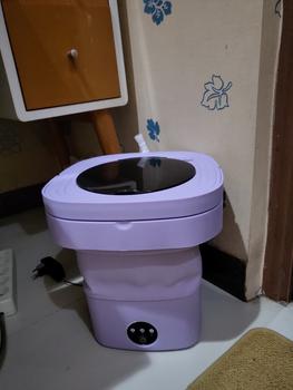 Product Review of Mesin Cuci Lipat Mini Portabel / Mesin Cuci Lipat Otomatis 10.5L / Pengering Sterilisasi Cahaya Biru / Mesin Cuci & Kering All-in-One from Tokopedia customer review 0