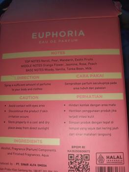 Product Review of Scarlett Whitening Euphoria Eau De Parfum 30ml BPOM Original Perfume Wangi Wanita Violet - Pear, Pear - Mewah, Orange from Tokopedia customer review 0