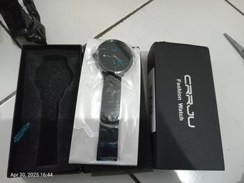 Product Review of Jam Tangan Pria CRRJU Casual Quartz Analog Mewah Anti Air + Strap Mesh Stainless Steel Jam Tangan Cowok 2265 Watch from Tokopedia customer review 0