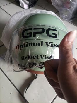 Product Review of HELM BOGO DEWASA KACA PILOT CLEAR MODEL HIJAB RETRO PRIA WANITA LIST BUSA COKLAT FULL LEHER SNI TERBARU MOTORCYCLE from Tokopedia customer review 1